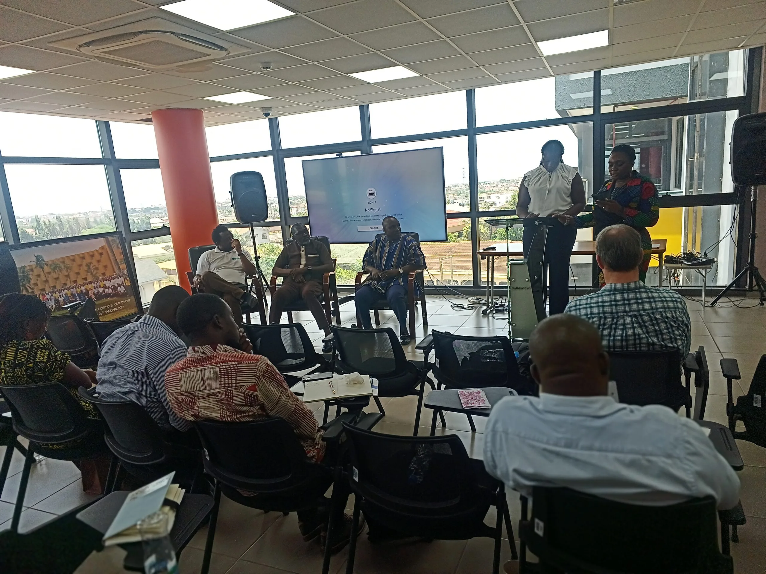 Rikolto representative speaking at the Local Network Launch Ghana