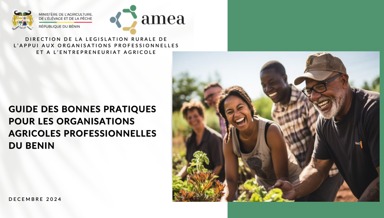 Guide des bonnes pratiques pour les organisations agricoles professionnelles du Benin