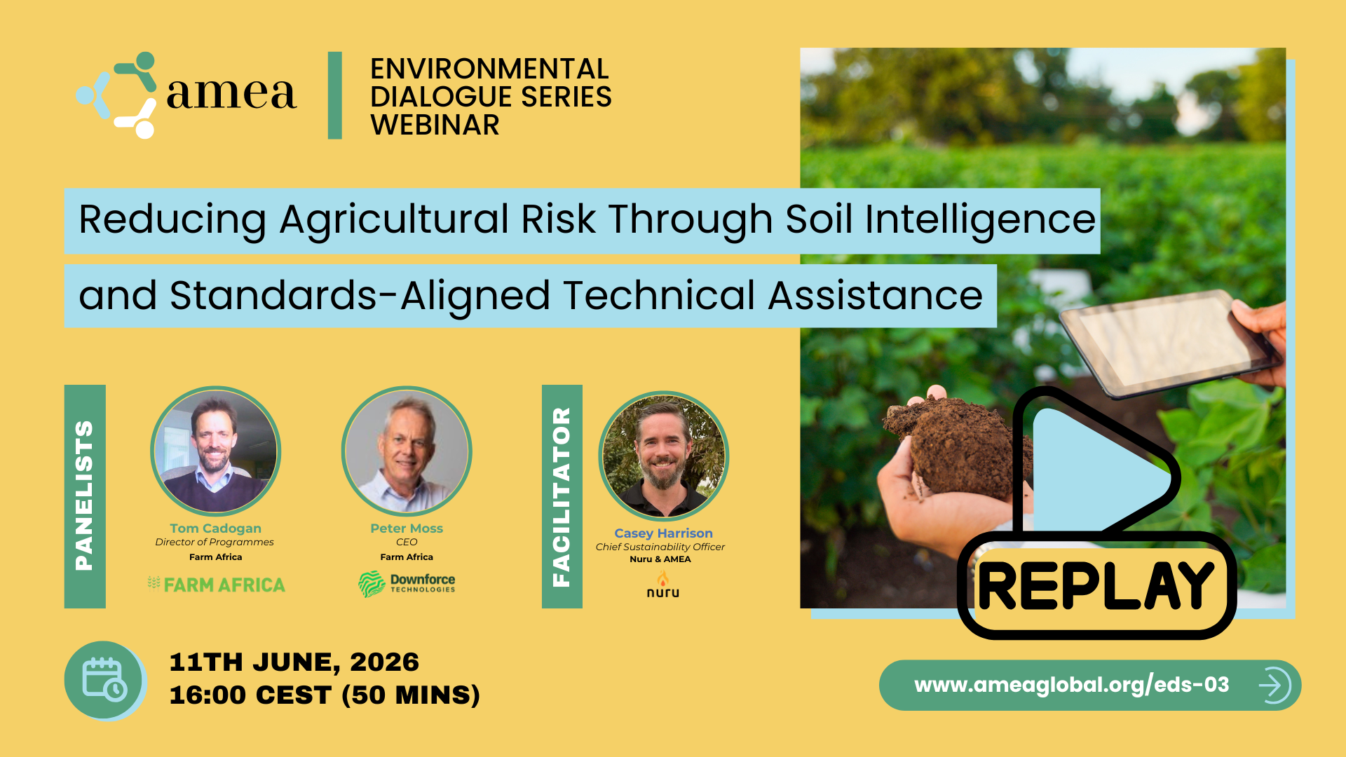 EWS 3 Reducing Agricultural Risk Through Soil Intelligence and Standards Aligned Technical Assistance REPLAY